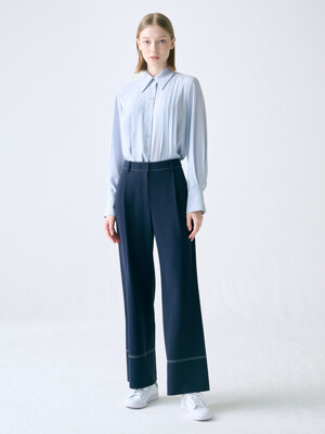 [Drama Signature] Stitch Pleated Trousers