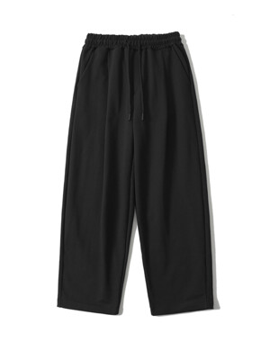 DAILY COTTON BANDING PANTS [OVERSIZE FIT]_BLACK