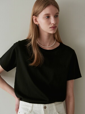 ROUND NECK BASIC T-SHIRTS_BLACK