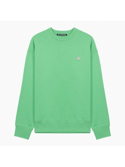 럭셔리어패럴 - 아크네스튜디오 (Acne Studios ) - 23SS 아크네 스튜디오 페이스 패치 크루넥 그린 맨투맨 CI0072 BN1 GREEN