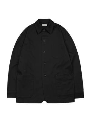 Cotton French Work Jacket (Black)