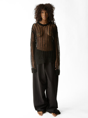 SS23 LINEN KNITWEAR #BLACK