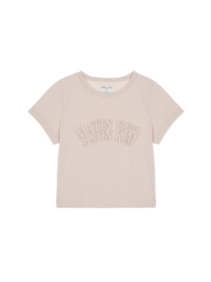 MATIN CRESCENDO LOGO CROP TOP IN BEIGE