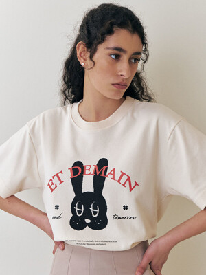 Rabbit graphic T-shirt - Ivory