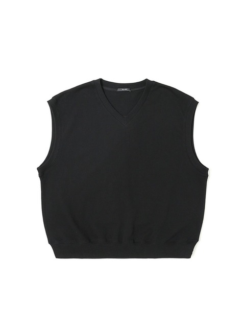 티셔츠 - 애드호크 (ADHOC) - 남녀공용 브이넥 베스트 (BLACK)