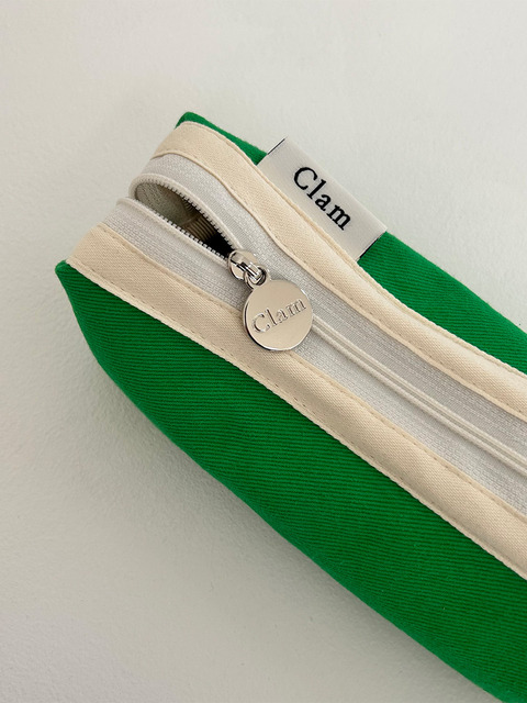 문구,클러치 - 클램 (Clam) - Clam round pencilcase _ Vivid green
