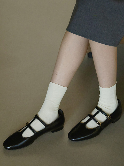 플랫슈즈 - 트레텐 (treten) - Double Strap Flat Shoes_2 colours