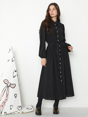 katiacho Black Label Lovely Collar Dress Grace Black