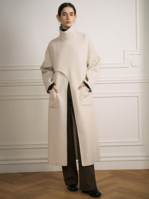 YY_Double sided tweed wool coat_OATMEAL