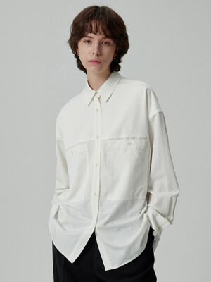 SEIO Double Pocket Shirt (French White)