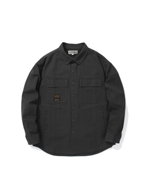 SL-LABEL TWO POCKET COTTON SHIRTS 차콜