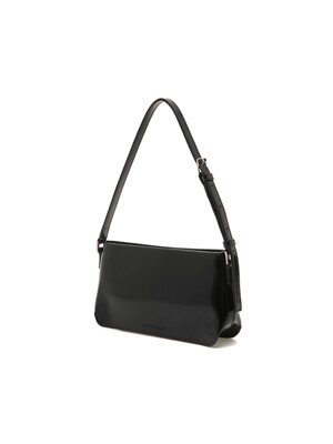 Edge Mirror Hobo Bag, Black