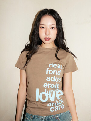 Lettering T-Shirts, Brown