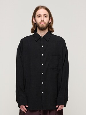 CB CREASE OVER SHIRT (BLACK)