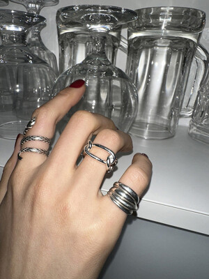 [925silver] Bold layer ring (애끼)