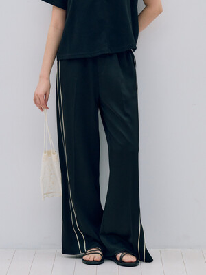 MET slit wide slacks black