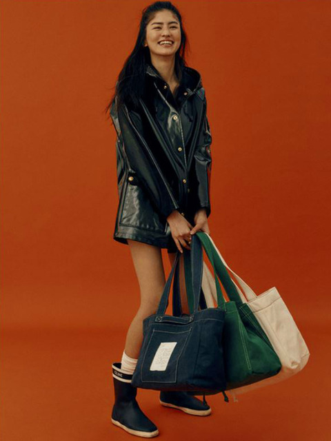 韓国【monde monde】Classic Leather Half Moon canvas Bag Designer fashion, Seoul-fully created | W Concept