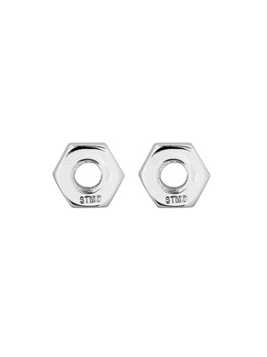 NO.492 [SILVER] NUT EARRING