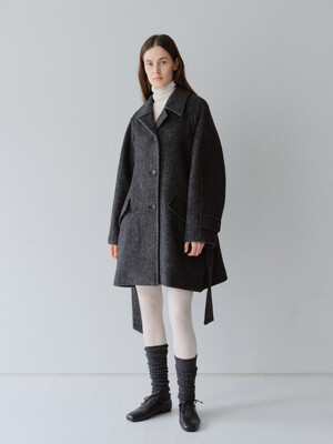 TFW RABBIT HAIR 3BUTTON HALF COAT_2COLORS