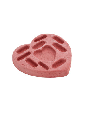 ceramic heart holder-matte pink