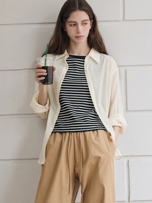 스내피 웨이퍼 코튼 셔츠 [2COLORS]