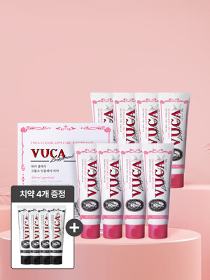 뷰카 클래식 고불소 잇몸케어 치약 프레쉬민트향 110g 8개입+블랙차콜 4개증정