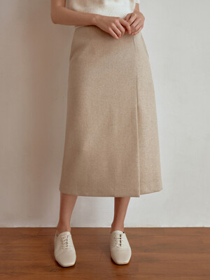 [리퍼브]Pond wool skirt (beige)