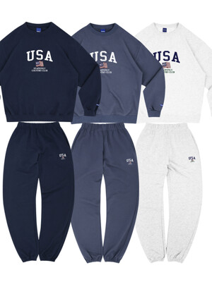 [단독][SET] USA SWEATS SET UP