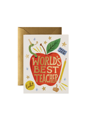 라이플페이퍼 Worlds Best Teacher 감사 카드