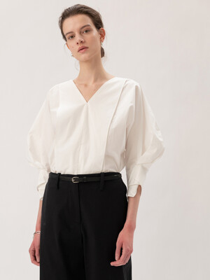 Cocoon Sleeve Blouse White