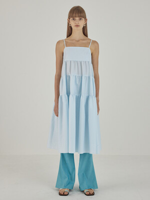 Tiered Slip Dress_Light Blue