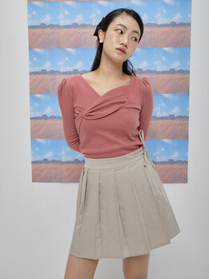 Kairo pleats skirt (beige)