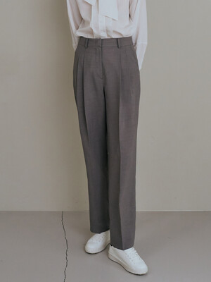 Olive_Pintuck wide Pants