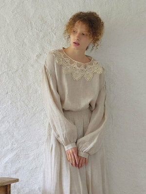 linen cape blouse