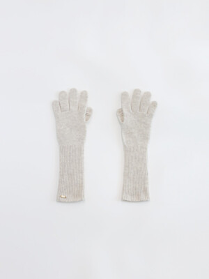 WOOL KNIT GLOVE (OATMEAL)