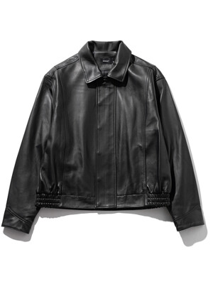 LAMSKIN OVERFIT BOMBER JACKET MFTLJ001-BK