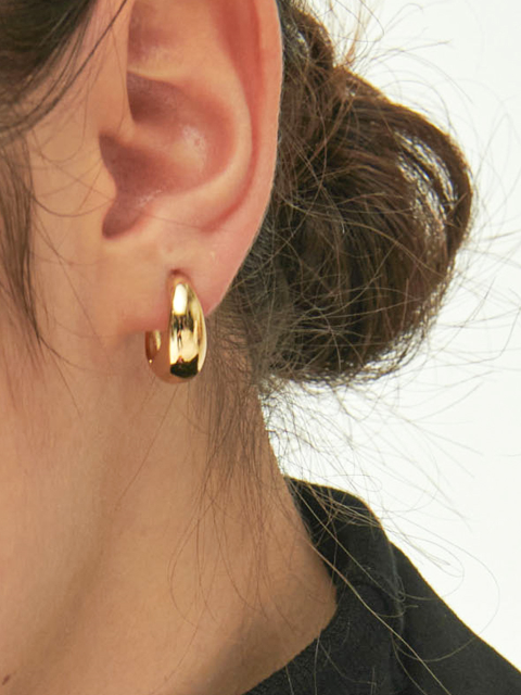 주얼리 - 유니제이 (UNI.J) - Bold Origin Ring Silver Earring Ie291 [Gold]