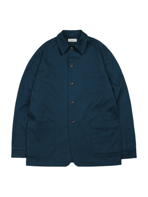 Cotton French Work Jacket (Blue)