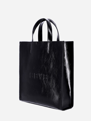 Nov Unisex Medium Tote Bag (Crinkled Black)