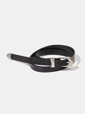 (W) western cowhide leather belt (T002_black)