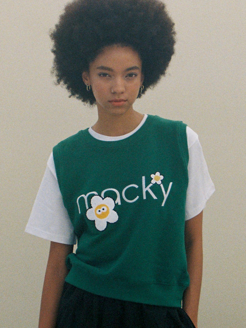 골프 - 맥키 (macky) - kitch bookle vest  green