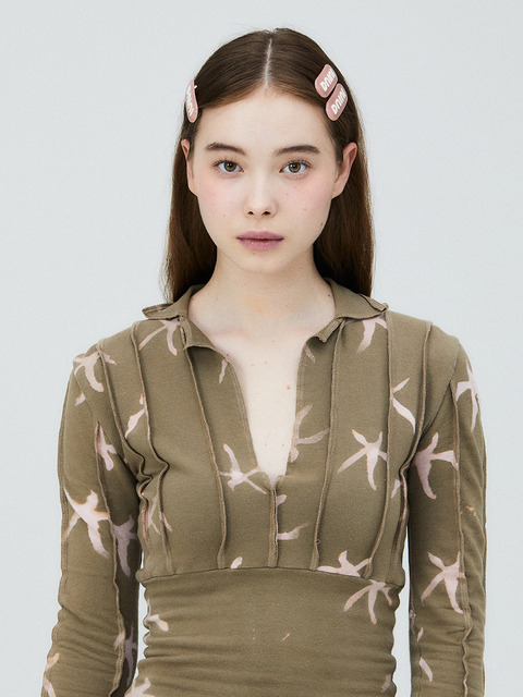 헤어액세서리,헤어액세서리 - 드니니 (DNINI) - Logo Barrettes(Pink)