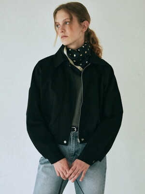 HARRINGTON SUEDE JUMPER_BLACK