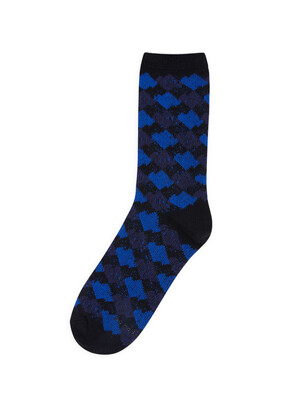 Tenit gingham socks Z-Blue