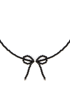 [Surgical steel] SDJ205 Ribbon Mini Beads Necklace