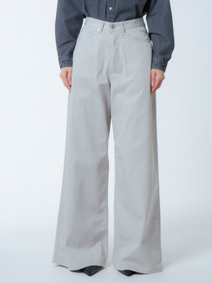 와이드 플레어 면팬츠 그레이_WIDE FLARE COTTON PANTS GRAY