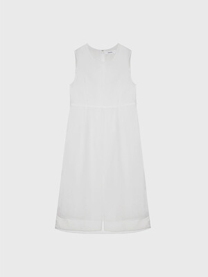 Sheer halterneck dress (white / black)