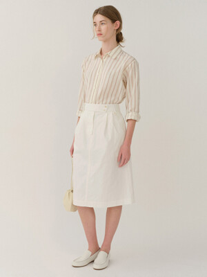 RS24 Fouette Cotton Skirt Off-White
