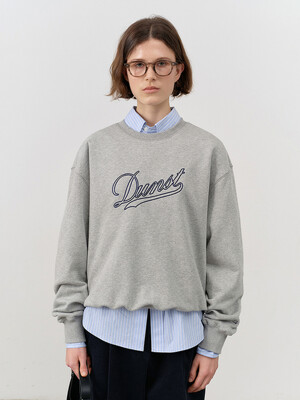 UNISEX CHAIN LOGO SWEATSHIRT MELANGE GREY_UDTS4C110G2