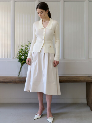 Lautre de min Anna Ivory Flare skirt